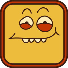 Retro Square Emoji Sticker