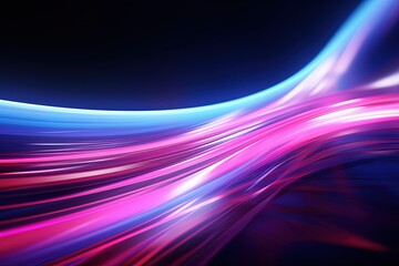 Fototapeta na wymiar abstract futuristic background with pink blue glowing neon moving high speed wave lines and bokeh lights. Data transfer concept Fantastic wallpaper,