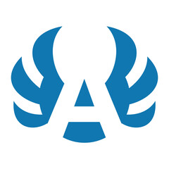 letter A wing logo icon template