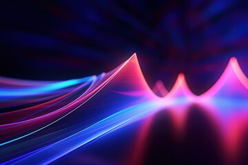 abstract futuristic background with pink blue glowing neon moving high speed wave lines and bokeh lights. Data transfer concept Fantastic wallpaper