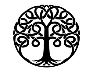 Trees Ecology Symbol Vector Vyaz Pattern Ink Ancient Logo Foliage