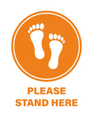 please stand here vector design