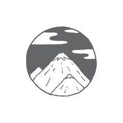 Logo element, clipart, nature, outline, tattoo, handdrawn, drawing