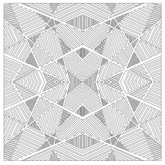 Straight Lines Shapes Geometric Black & White Tangle Vector Design, Repeat Tile,