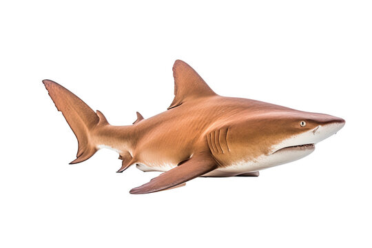 Tawny nurse shark Nebrius ferrugineus , Transparent background. generative AI