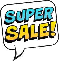 sticker vector icon super sale balloon cartoon