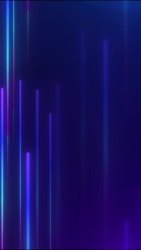 Vertical video. blue light animation technology background