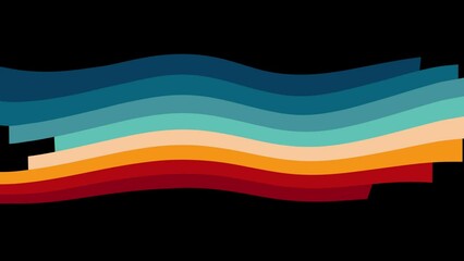 Vintage Striped Backgrounds, Loop Samples, Retro Colors from the 1970s 1980s, 70s, 80s, 90s. Retro vintage 70s style stripes background footage lines. Transition lines design eighties seamless loop