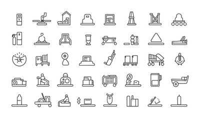 The basic arrangement of diagram symbols about health protection, medical equipment, doctors' equipment
