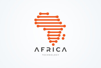 Africa Logo. modern Africa logo with line style. flat design logo template. vector illustration