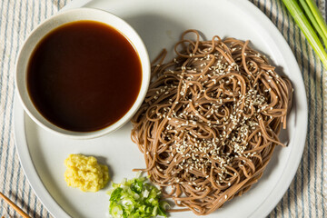 Homemade Buckwheat Japanese Dipping Soba Noodles