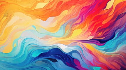 Obraz premium Abstract colorful background with fluid wavy shapes
