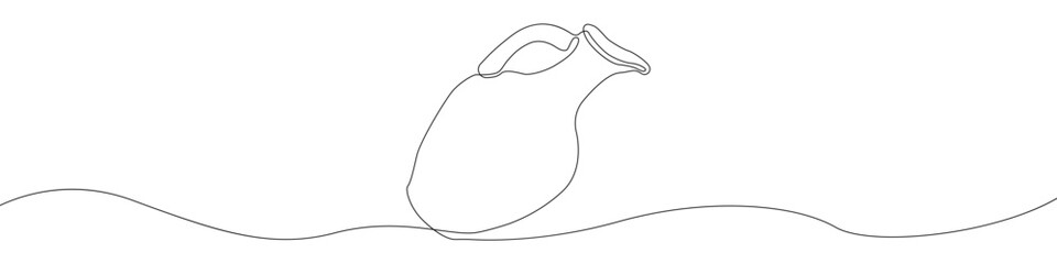 Jug glass icon line continuous drawing vector. One line Jug, milk, juice, wine icon vector background. The pitcher pours milk, juice, wine icon. Continuous outline of a Jug.