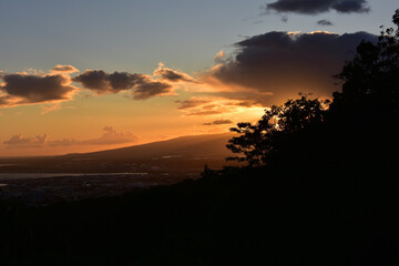 sunset in the mountains