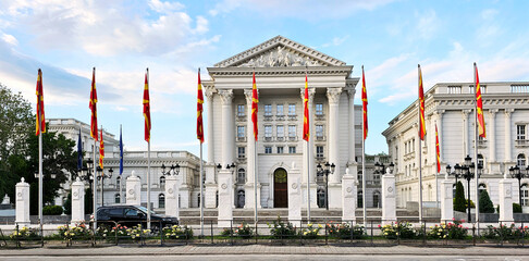 The Republic of Macedonia Government Building in capitol city Skopje