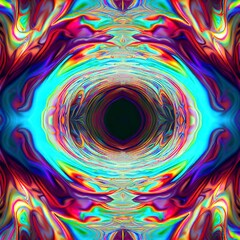 Abstract colorful psychedelic acid trip portal