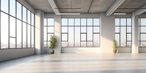 Open space office room, conference room, office room, office with windows, Zoom Virtual Background, large office large windows, AI generative.