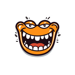 Cheerful Smiling Monster Logo Vector Playful and Lively Illustration for Branding, Children's Products, and Entertainment Designs
