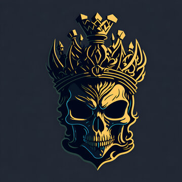 Regal Skull Sticker: Unleash Your Royal Side!