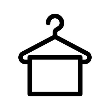 recommend clip art: Towel on hanger outline icon