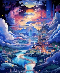 landscape with space