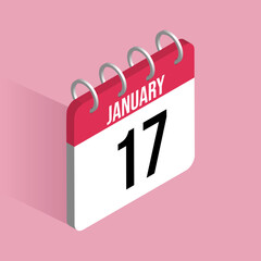 January 17 day calender