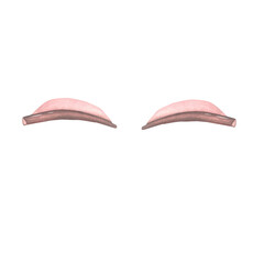 Silicone rollers for laminating eyelashes. The tool allows you to give the eyelashes a bend. The watercolor illustration is drawn by hand on a transparent background