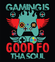 gaming tshart design vector art