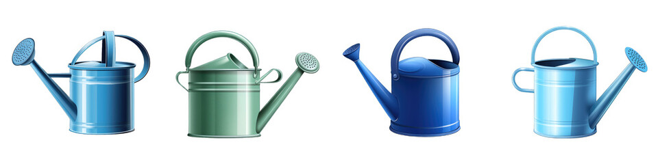 Obraz premium Watering Can clipart collection, vector, icons isolated on transparent background