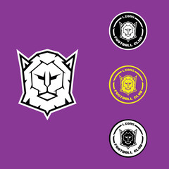 Vector logo of soccer emblem of a lion