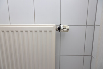 Heating in Germany. Type of heating with gas. Radiators get cold. Cold winter 2023-2024 concept. Energy prices have exploded and many people cannot afford to keep their homes warm