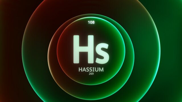 Hassium Periodic Table Science Content Title Design Illustration Background