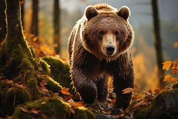 Obraz premium brown bear in the forest