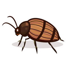 Bed bug vector illustration , genus Cimex insects vector image