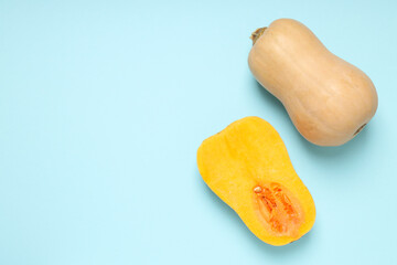 Concept of Autumn vibe food, Pumpkin, Pumpkin seeds, space for text