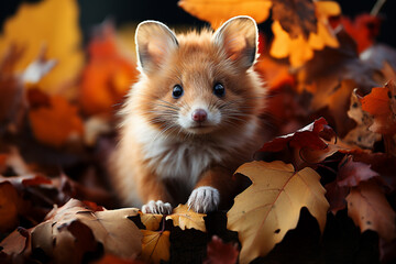 autumn animal background, fall