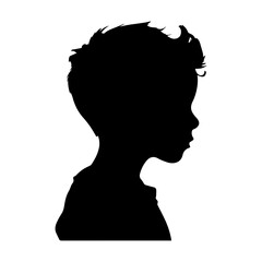 child silhouette illustration 