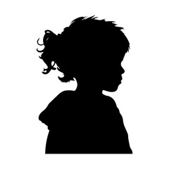 child silhouette illustration 