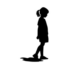 child silhouette illustration 