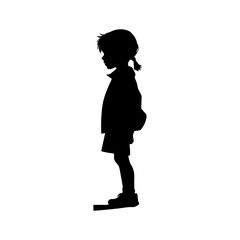 child silhouette illustration 