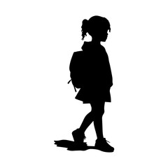 child silhouette illustration 
