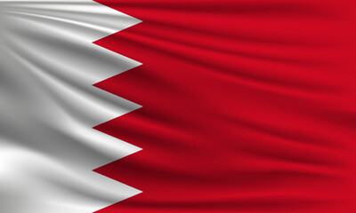 Vector flag of Bahrain