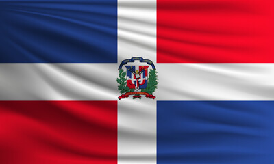 Vector flag of Dominican Republic
