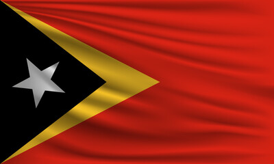 Vector flag of East Timor