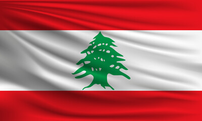 Vector flag of Lebanon