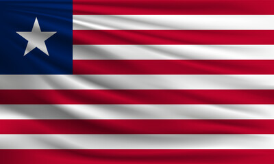 Vector flag of Liberia