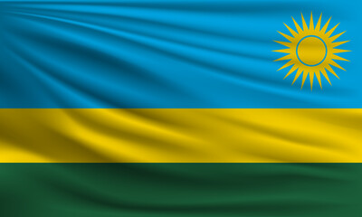 Vector flag of Rwanda