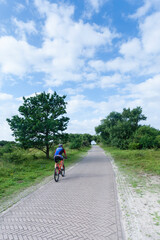 Fototapeta premium Cyclist at Meijendel