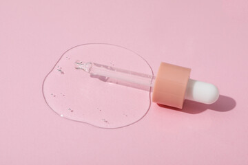 Concept of face and skin care with Hyaluronic acid