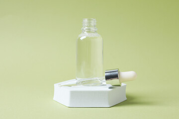 Concept of face and skin care with Hyaluronic acid